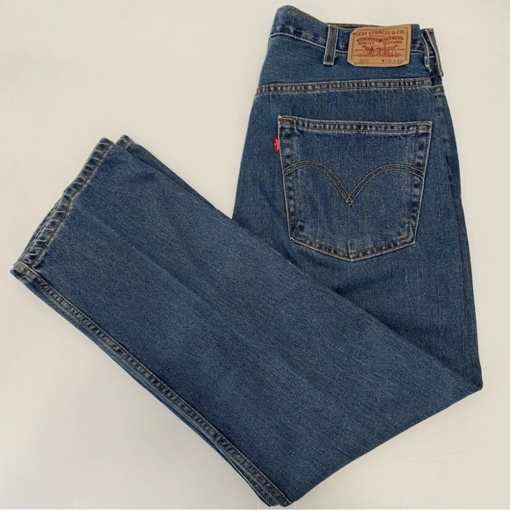 Levi's Men's 505 Regular Fit Straight Leg Denim Blue‎ Jeans 38x30
